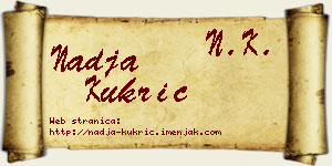 Nadja Kukrić vizit kartica